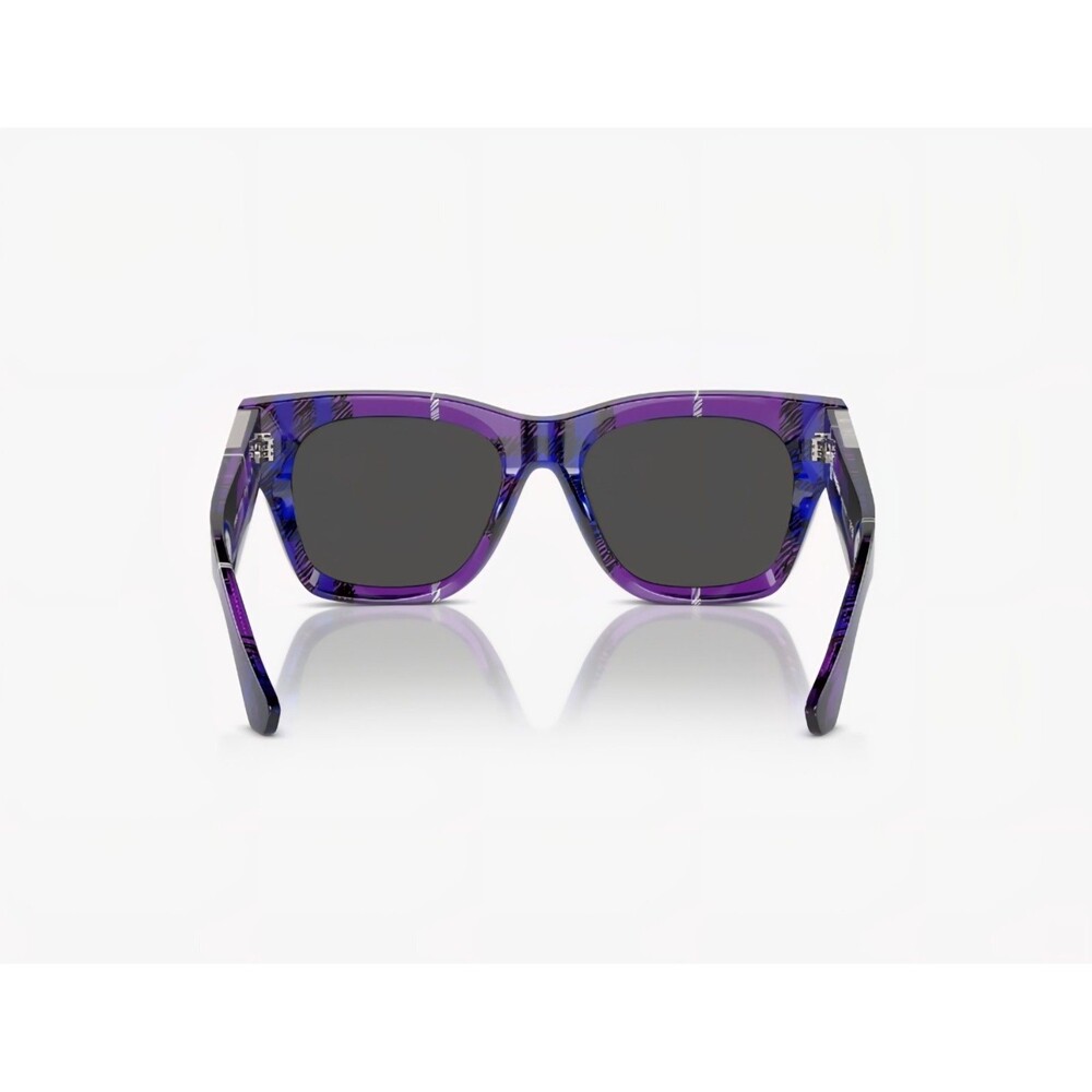 Burberry Cat Eye Women's BE4424 Sunglasses Purple Plaid Frame - Picture 5 of 10